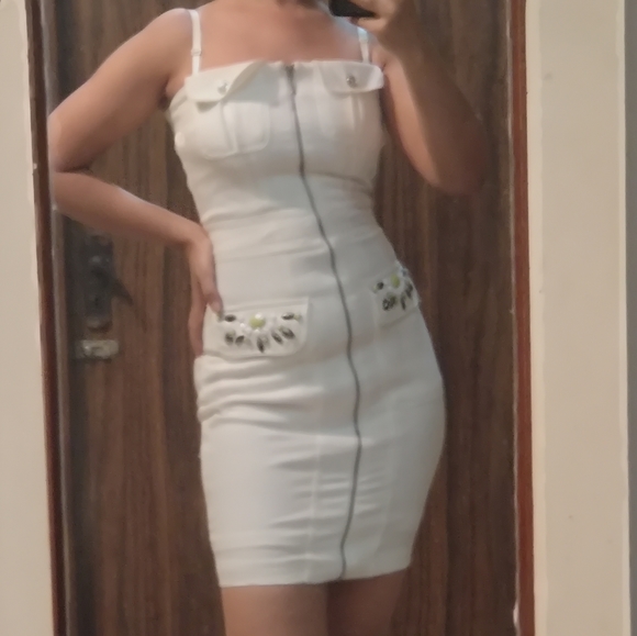 Dresses & Skirts - (khadi fabric) Front zip bodycon dress